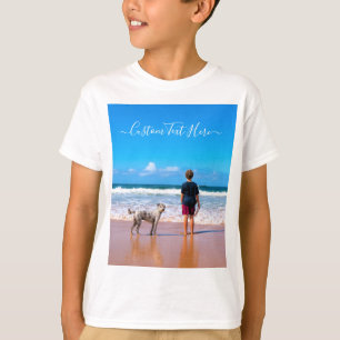Camiseta Personalizado a Foto Pet e o Texto Personalizado