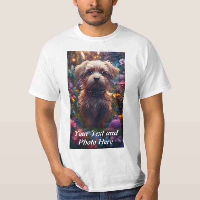 Camiseta Personalizado, Adicionar Foto e Texto (Frente)