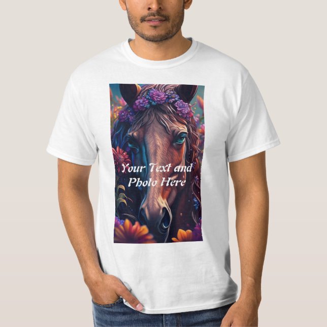 Camiseta Personalizado, Adicionar Foto e Texto (Frente)
