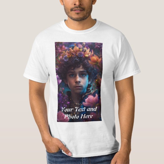 Camiseta Personalizado, Adicionar Foto e Texto (Frente)