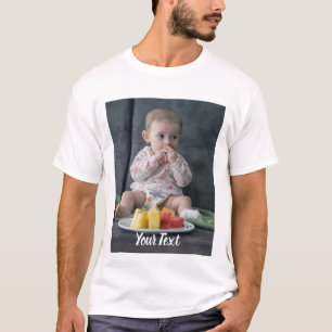 Camiseta Personalizado. Adicionar Foto e Texto. T-Shirt Per