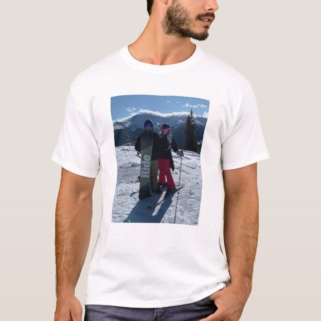 Camiseta Personalizado Adicione sua própria foto (Frente)
