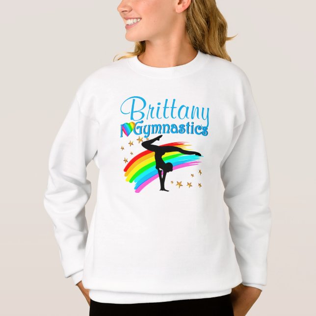 CAMISETA PERSONALIZADO ADORÁVEL EU AMO GINASTICS SWEATSHIRT (Frente)