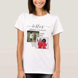 Camiseta Personalizado Agora, Depois 2 BESTIES De Foto
