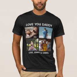 Camiseta Personalizado Amo Você Foto Do Pai
