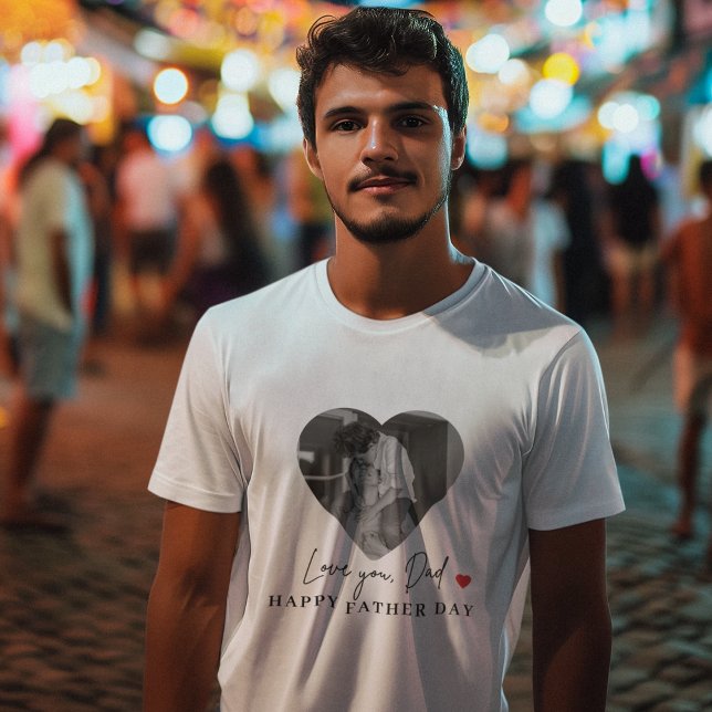 Camiseta Personalizado Amo Você Foto Do Pai | Presente de d (Criador carregado)