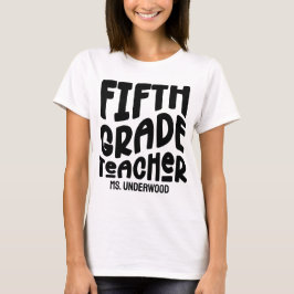 Camiseta Personalizado Branco Simples de Professora do Grau