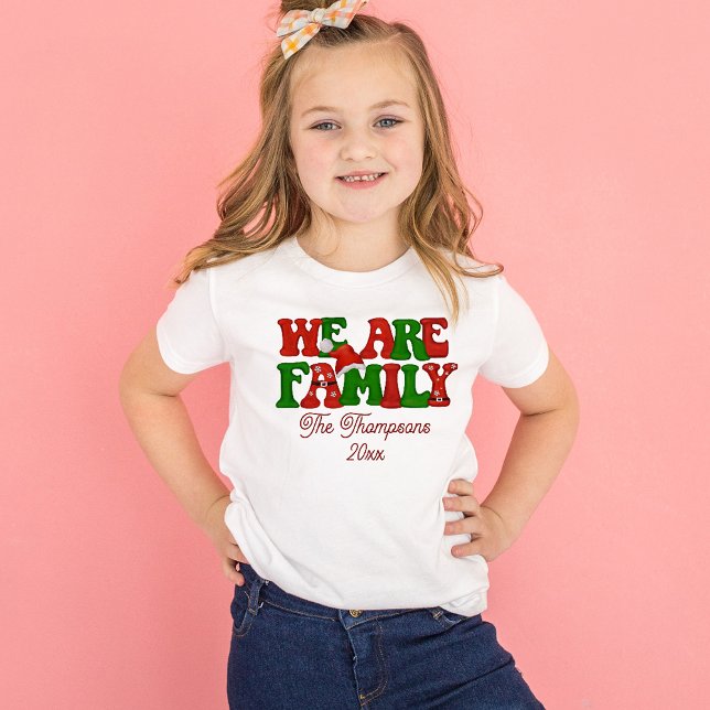 Camiseta Personalizado com a Matriz de Natal da Família de  (Criador carregado)