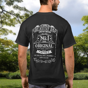 Camiseta Personalizado com Nomes, o maior presente de Pai