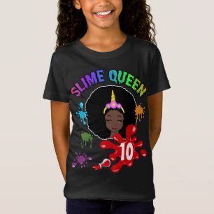 Camiseta Personalizado da Garota de Aniversário Afro-Ameri