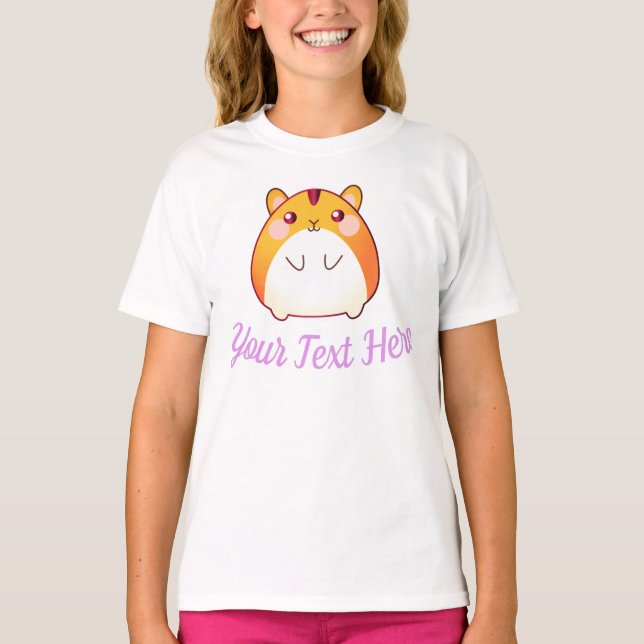 Camiseta Personalizado de Hamster Kawaii (Frente)