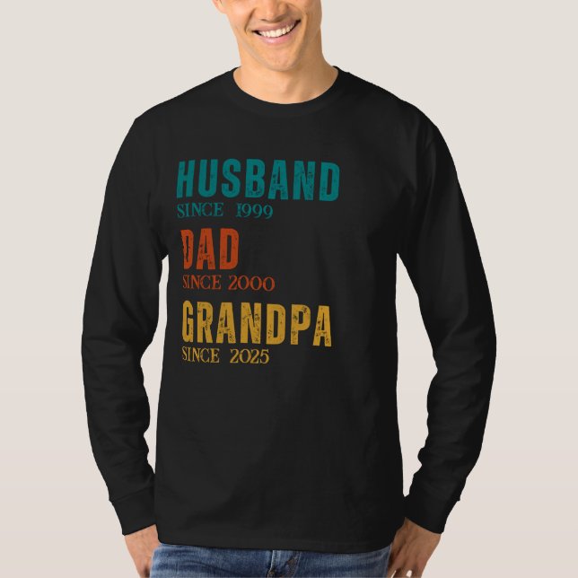 Camiseta Personalizado Desde Anos Pai De Marido Vovô Retro (Frente)