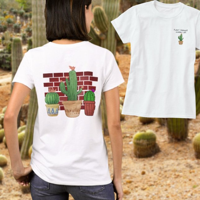 Camiseta Personalizado do Gestor de Instalações de Cactus H (Criador carregado)