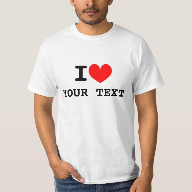 Camiseta Personalizado em t-shirts de texto cardíaco | Faça (Frente)