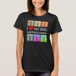 Camiseta Personalizado EU AMO MEU CÃO Pop Art Amante de Ani