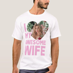 Camiseta Personalizado Eu Amo Minha Esposa Com Foto Persona