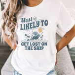 Camiseta Personalizado Mais Provável para Cruzamento de Gru<br><div class="desc">Prepare-se para virar cabeças e rir com nossas hilárias camisas de cruzeiro "Mais Prováveis"! Perfeito para a sua próxima família, amiga ou cruzeiro de solteira, estas camisas têm a garantia de adicionar alguma diversão e personalidade ao seu grupo. Cada camisa pode ser personalizada com um título engraçado "Mais Provável" e...</div>