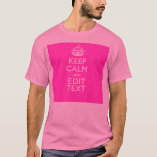 Camiseta Personalizado mantenha a calma e a sua decoração