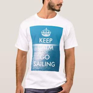 Camiseta Personalizado MANTENHA CALMO e VÁ NAVEGAR