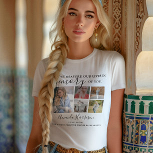 Camiseta Personalizado Moderno 9 Fotos Memorial
