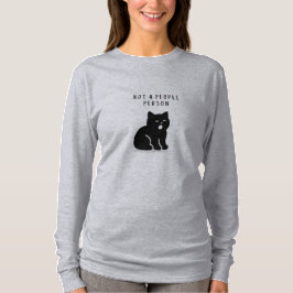 Camiseta Personalizado Não é uma Pessoa de Gente Gato Mulhe
