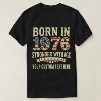 Camiseta Personalizado Nascido em 1976 Universidade