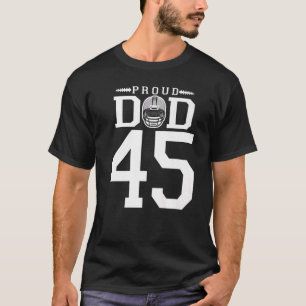 Camiseta Personalizado Número 45 Pai de futebol orgulhoso P