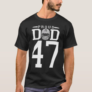 Camiseta Personalizado Número 47 Pai de futebol orgulhoso F