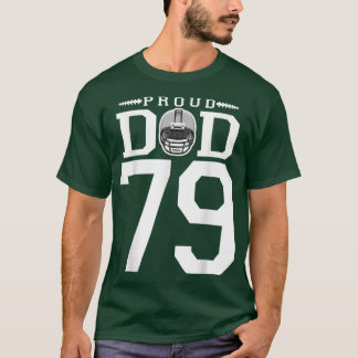 Camiseta Personalizado número 79 do Pai de futebol orgulhos