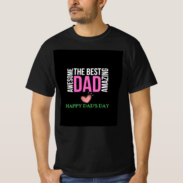 Camiseta Personalizado o Melhor Dia de Pais Incrível (Frente)
