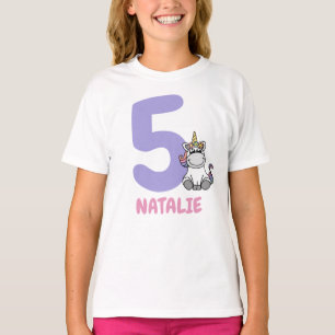 Camiseta Personalizado o Número de Aniversário do Pastel Un