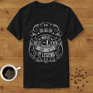 Camiseta Personalizado o Pai de Legenda do Homem de Etiquet