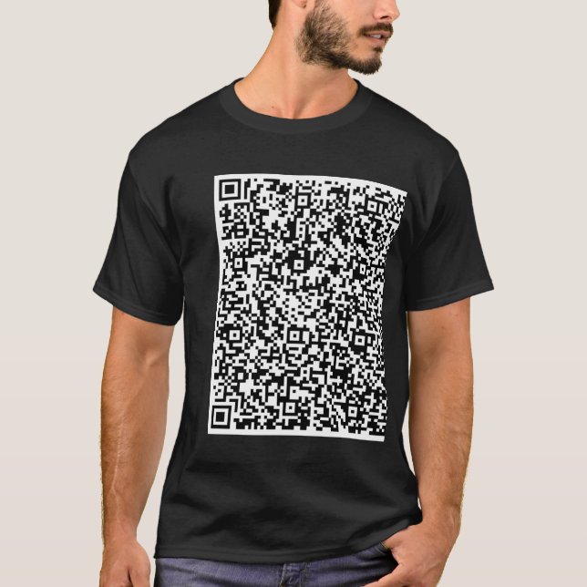 Camiseta Personalizado o seu Design QR Code T-Shirt Modelo (Frente)
