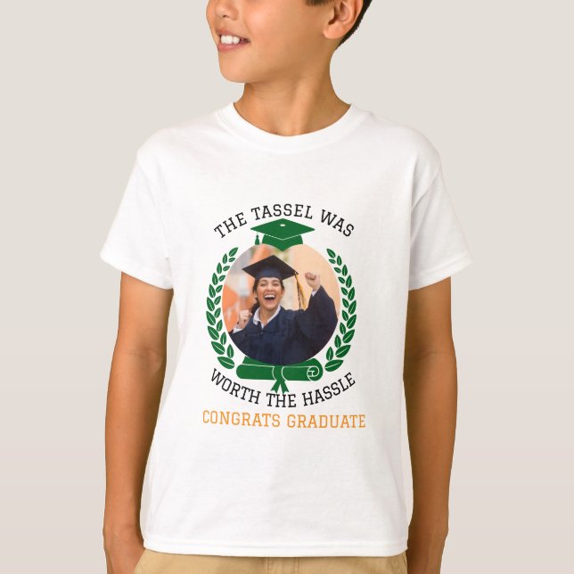 Camiseta Personalizado O Tassel Valia a Pena Foto De Hassle (Frente)