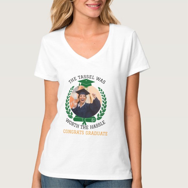 Camiseta Personalizado O Tassel Valia a Pena Foto De Hassle (Frente)