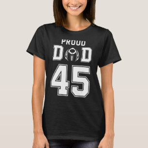 Camiseta Personalizado Pai de futebol orgulhoso número 45 p