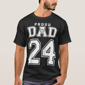 Camiseta Personalizado Pai de Voleibol Ortopolho Número 24