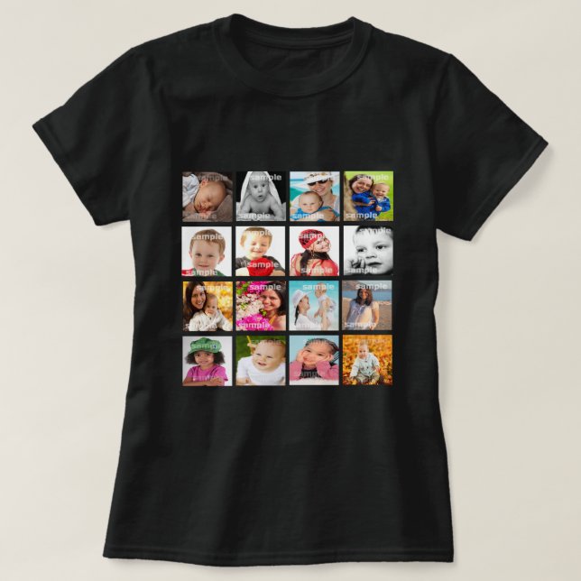 Camiseta Personalizado Personalizado De Uma Colagem De Foto (Frente do Design)