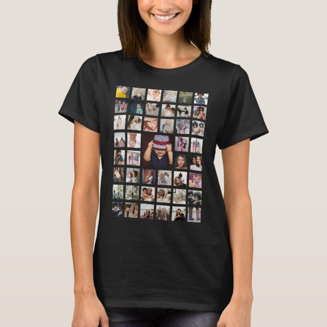 Camiseta Personalizado Personalizado De Uma Colagem De Foto (Frente)