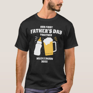 Camiseta Personalizado Primeiro Dia de os pais Engraçado