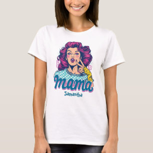 Camiseta Personalizado Retro Mama Pop Art (11)