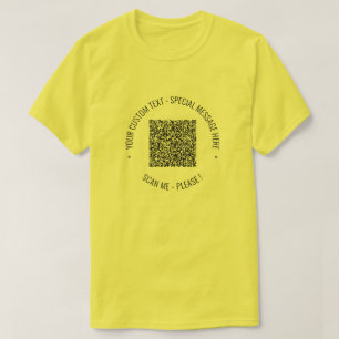 Camiseta Personalizado Seu Código QR Digitalize Texto Perso