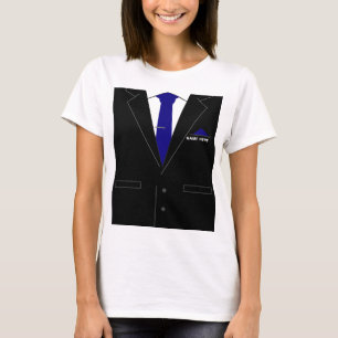 Camiseta Personalizado Seu Nome Engraçado Terno Comercial E