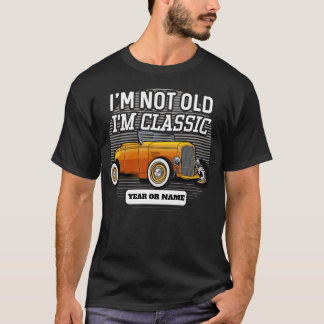 Camiseta Personalizado sou Clássico de Carro Quente no Aniv