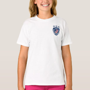 Camiseta Personalizado USA Sport Jersey Girls Ringer T-Shir