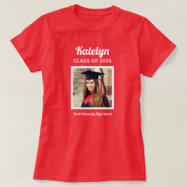 Camiseta Personalizado Vermelho Classe de Graduação 2025