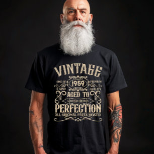 Camiseta Personalizado vintage 65º aniversário tema uísque