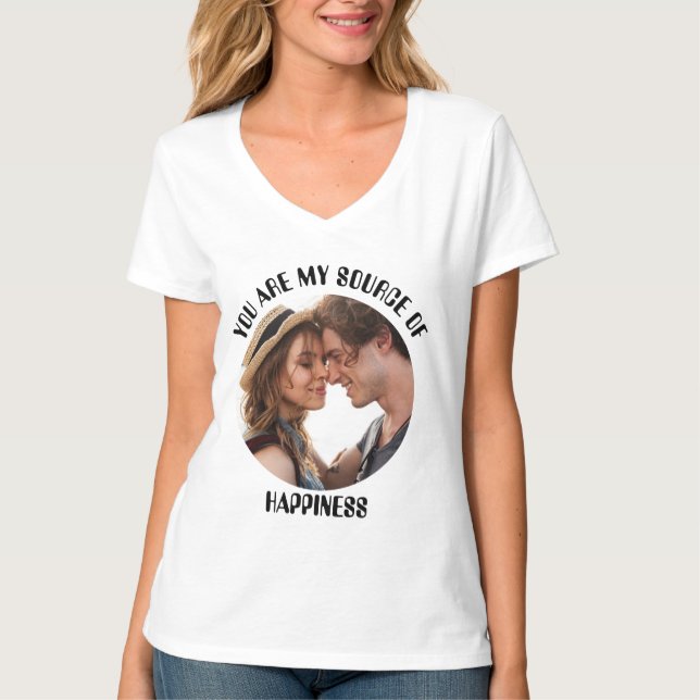 Camiseta Personalizado Você É Minha Fonte De Foto De Felici (Frente)