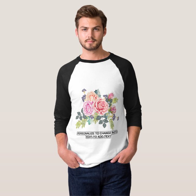 Camiseta Personalizar a Capa de Trabalho de arte de Fotogra (Frente Completa)