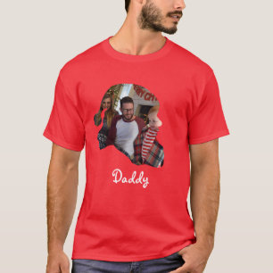 Camiseta Personalizar a foto de forma do Papai Noel da famí
